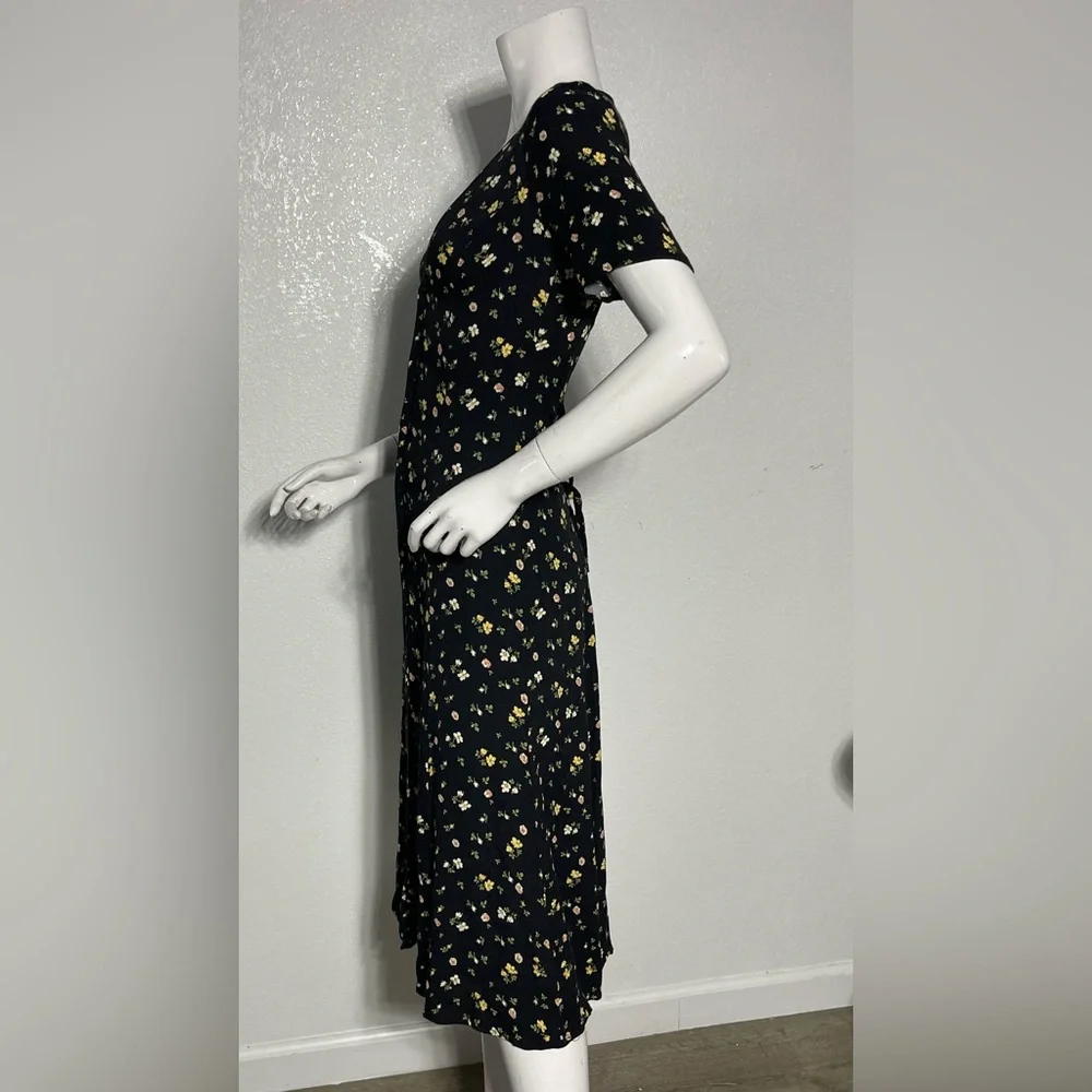 Reformation Black and White Puff Sleeve Midi Sundress - Picture 3 of 12